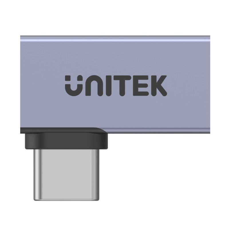 Unitek Adapter USB-C na USB-C kątowy płaski 40Gbps | PartsPC.pl