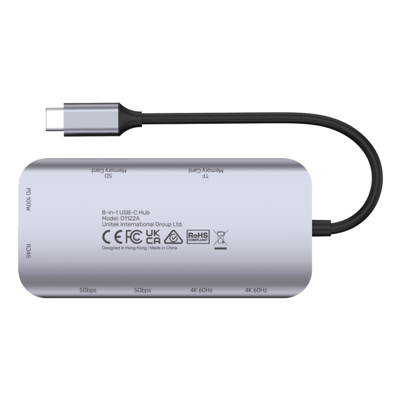 Unitek Aktywny hub USB-C 5Gbps, 2x HDMI 4K, czytnik... | PartsPC.pl