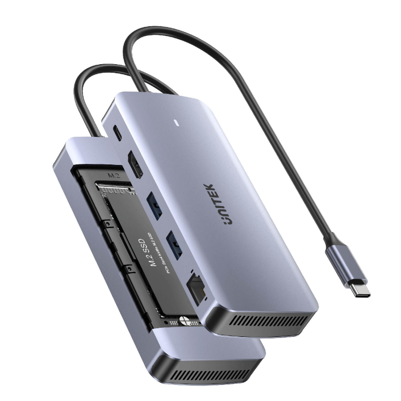 Unitek Aktywny Hub USB-C 10 Gbps, Obudowa na dysk M.2... | PartsPC.pl