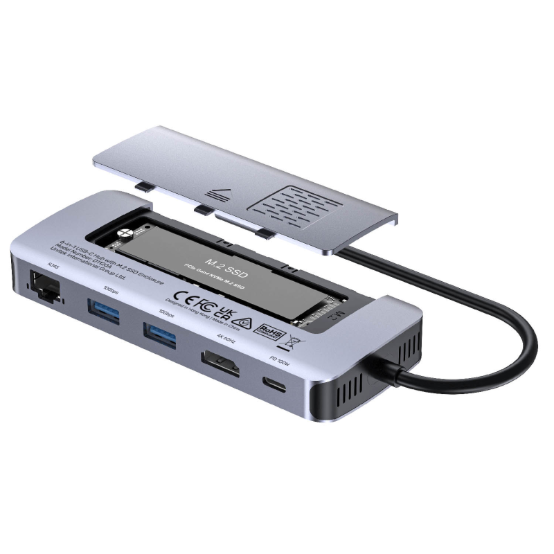 Unitek Aktywny Hub USB-C 10 Gbps, Obudowa na dysk M.2... | PartsPC.pl