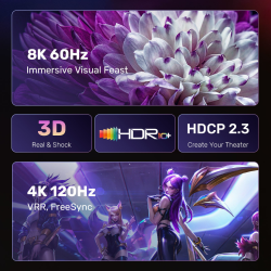 Unitek Kabel DisplayPort 1.4 do HDMI 2.1, 8K, 1,8m | PartsPC.pl