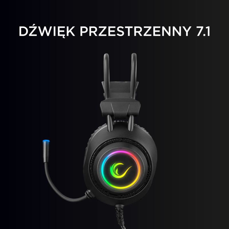 Rampage RM-K19 Plus Przewodowe słuchawki gamingowe z... | PartsPC.pl