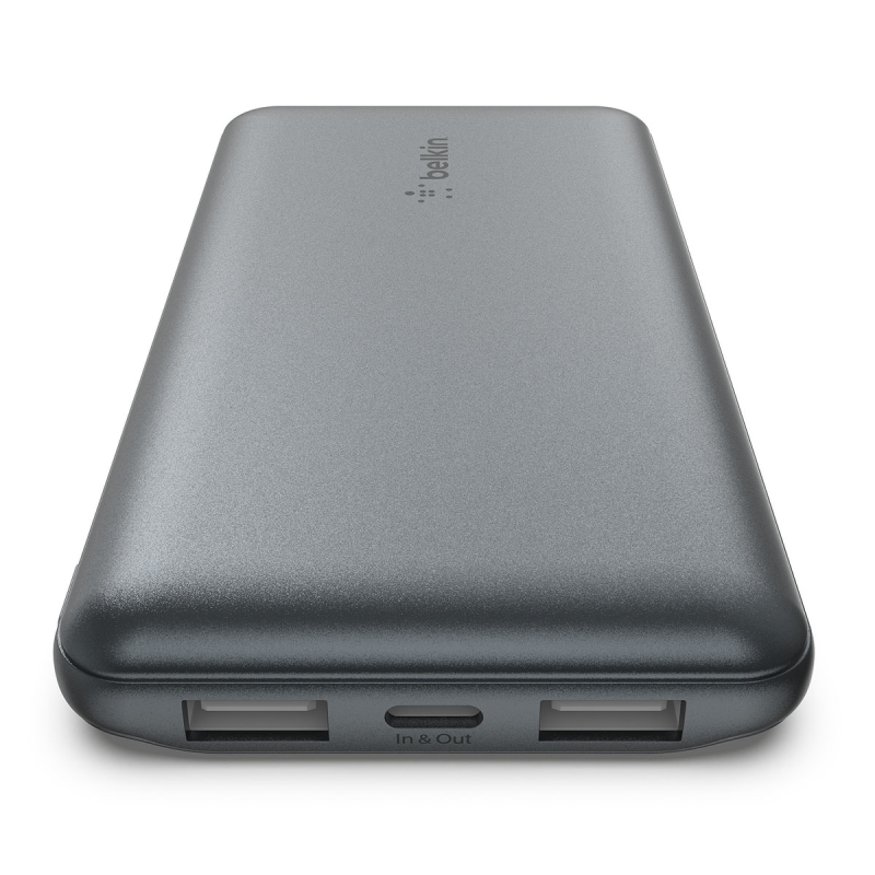 Belkin Powerbank 10 000 mAh, 2x USB-A, USB-C 15W, szary | PartsPC.pl