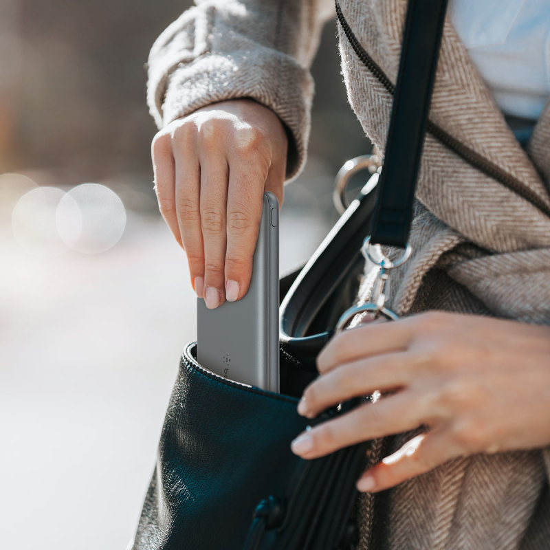 Belkin Powerbank 10 000 mAh, 2x USB-A, USB-C 15W, szary | PartsPC.pl