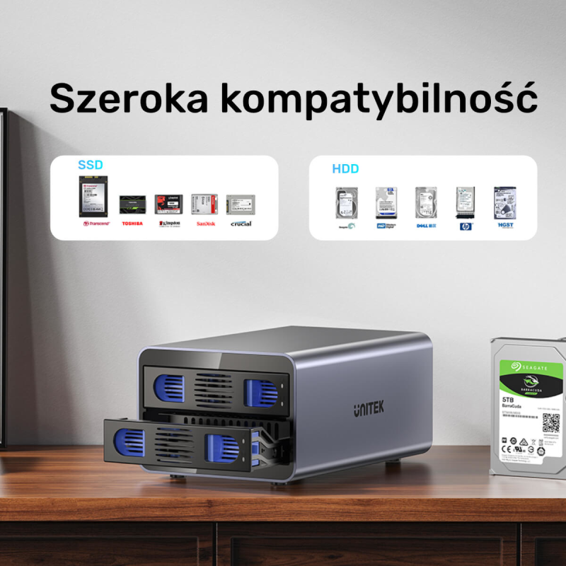 Unitek Kieszeń na dyski SATA 2,5''/3,5'' SATA HDD/SSD... | PartsPC.pl