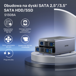Unitek Kieszeń na dyski SATA 2,5''/3,5'' SATA HDD/SSD... | PartsPC.pl
