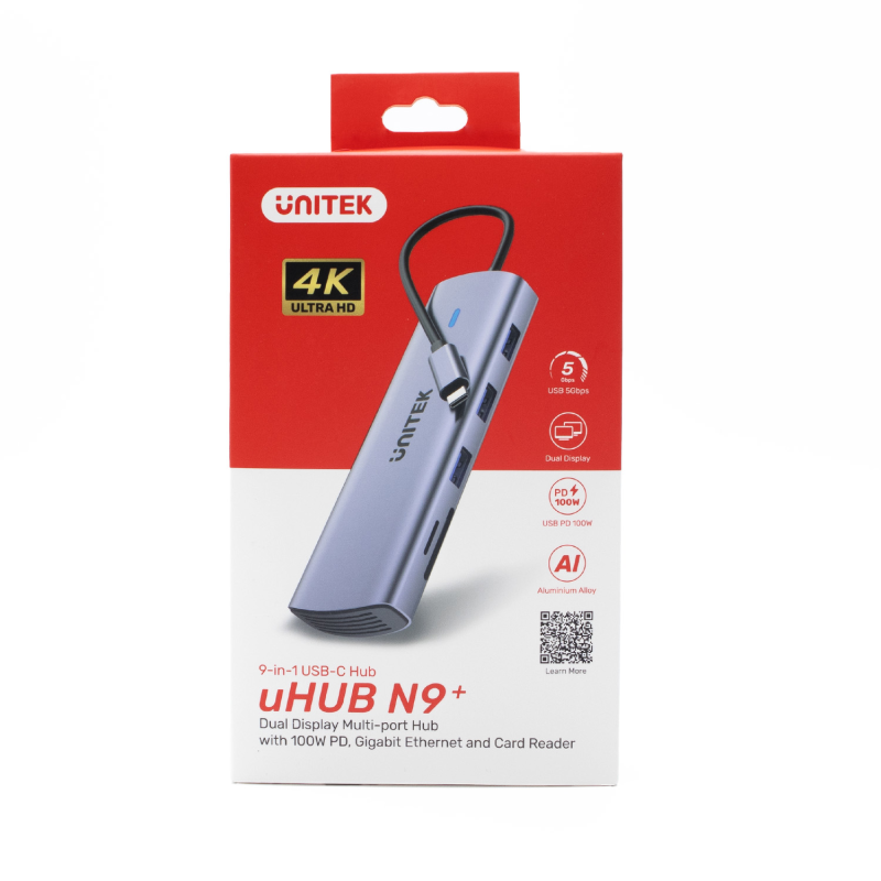 Unitek Hub 9w1 USB C Gigabit Ethernet HDMI VGA 3x USB A... | PartsPC.pl
