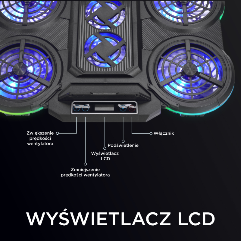 Rampage PROTE R6 - Podstawka chłodząca pod laptop... | PartsPC.pl