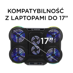 Rampage PROTE R6 - Podstawka chłodząca pod laptop... | PartsPC.pl