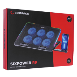 Rampage Sixpower R9 - Podstawka chłodząca pod laptop... | PartsPC.pl