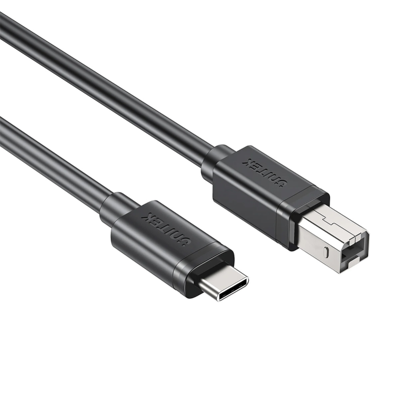 Unitek kabel do drukarki USB C na USB B 2.0 czarny 2m | PartsPC.pl