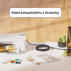 Unitek kabel do drukarki USB C na USB B 2.0 czarny 2m | PartsPC.pl