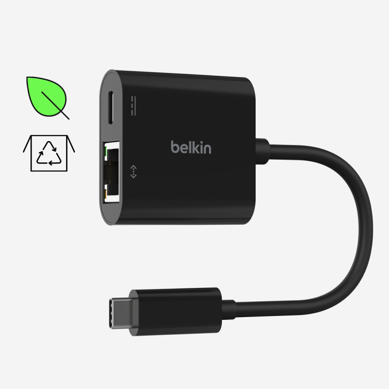 Belkin Adapter USB-C - Ethernet z funkcją ładowania PD... | PartsPC.pl