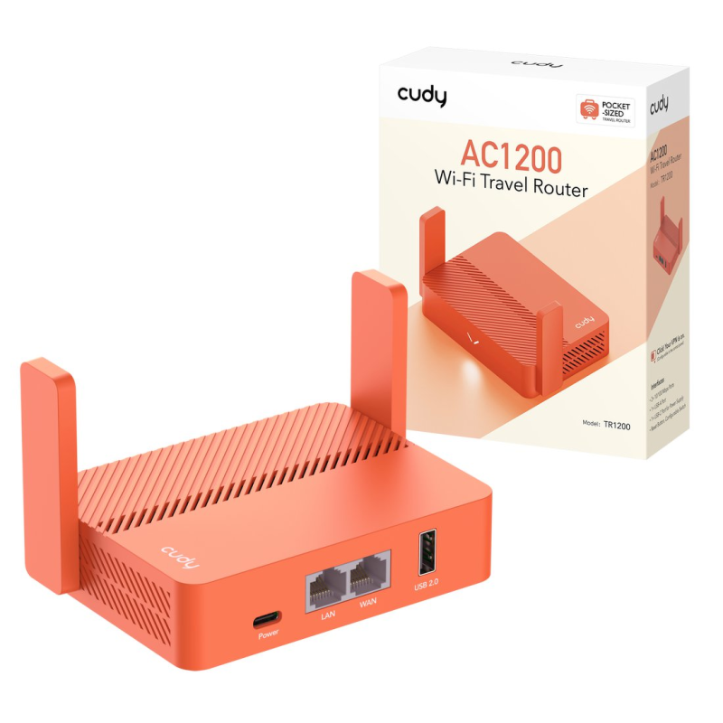 CUDY TR1200 | VPN router, Wi-Fi 5, 2,4GHz/5GHz, USB, MESH | PartsPC.pl