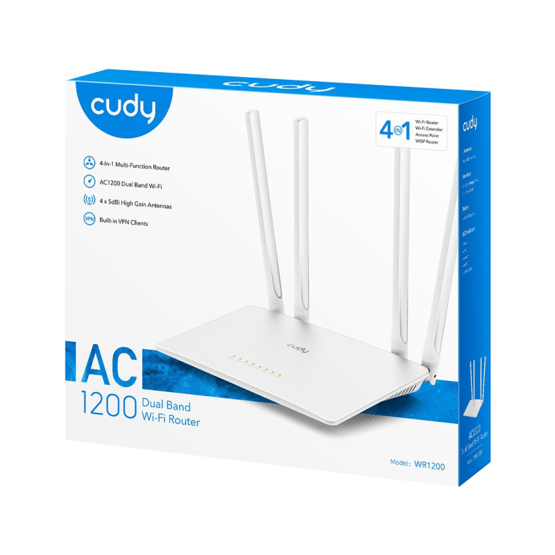 CUDY WR1200 | router, Wi-Fi 5, 2,4GHz/5GHz | PartsPC.pl