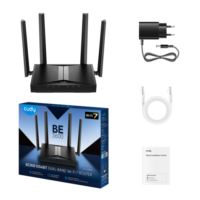 CUDY WR3600 BE3600 Gigabit Wi-Fi 7 Mesh Router | PartsPC.pl