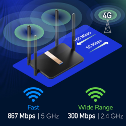 CUDY LT500D_EU | router na karte SIM, Wi-Fi 5, 4G LTE... | PartsPC.pl