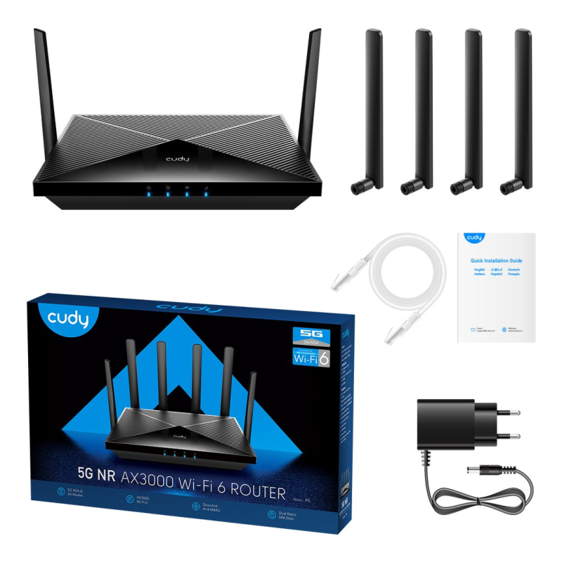 CUDY P5_EU | router na karte SIM, Wi-Fi 6, 5G, MESH... | PartsPC.pl