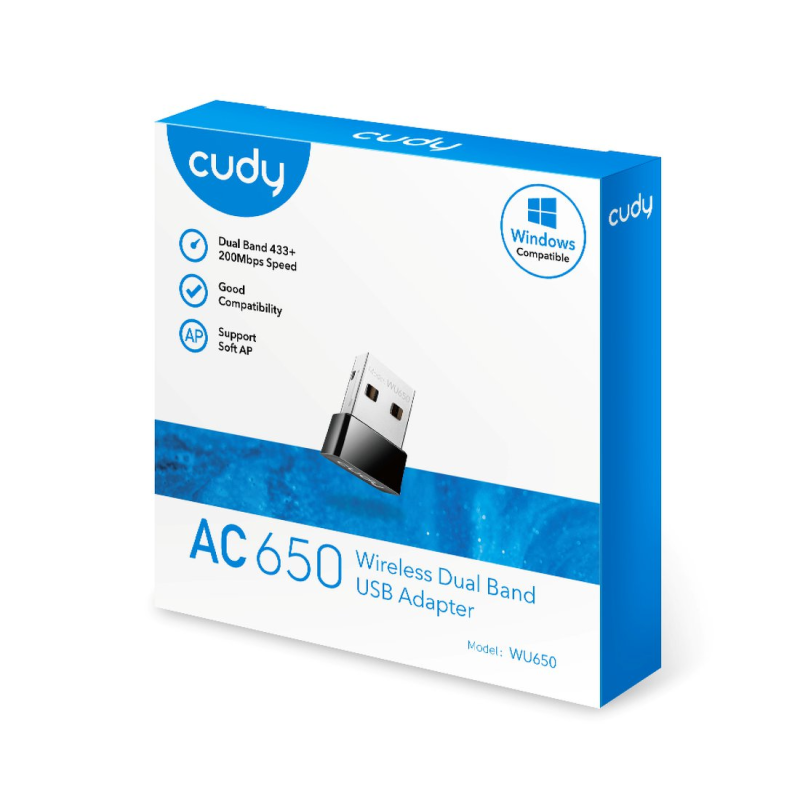 CUDY WU650 | karta sieciowa, adapter Wi-Fi, 2,4GHz/5GHz... | PartsPC.pl