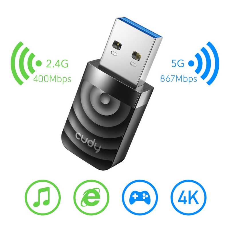 CUDY WU1300S | karta sieciowa, adapter Wi-Fi... | PartsPC.pl