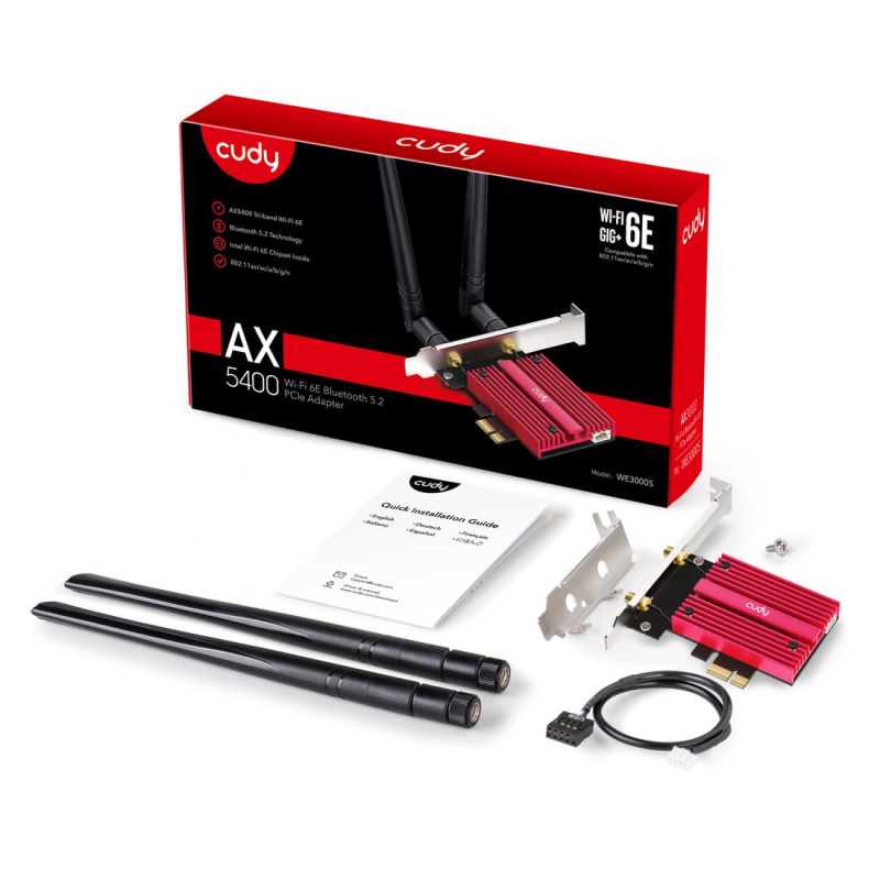 CUDY WE3000S | karta sieciowa, adapter Wi-Fi 6E... | PartsPC.pl