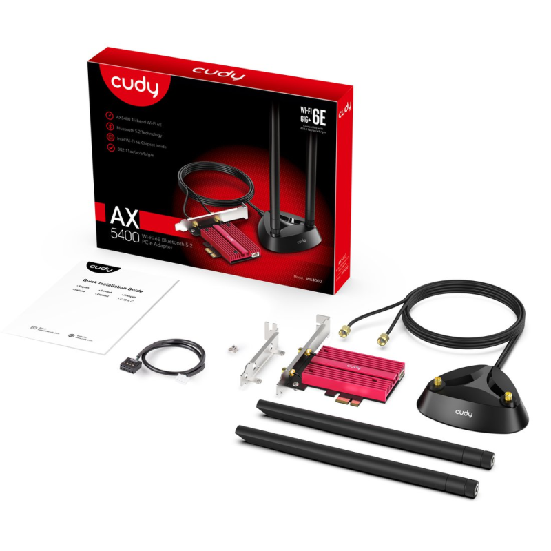 CUDY WE4000 | karta sieciowa, adapter Wi-Fi 6E... | PartsPC.pl