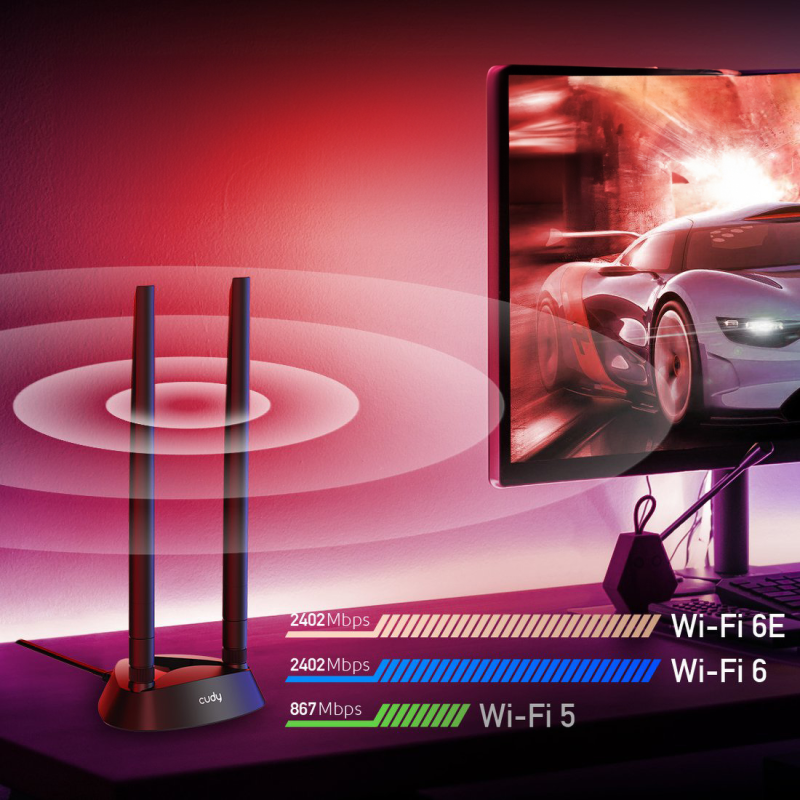 CUDY WE4000 | karta sieciowa, adapter Wi-Fi 6E... | PartsPC.pl