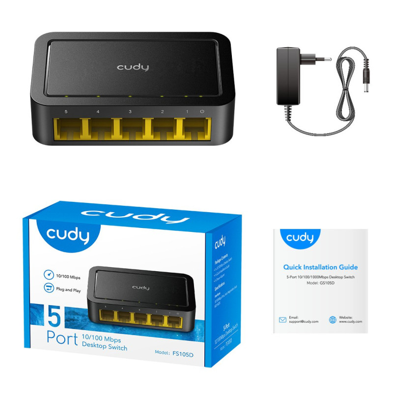CUDY FS105D | przełącznik sieciowy, 5-portowy | PartsPC.pl