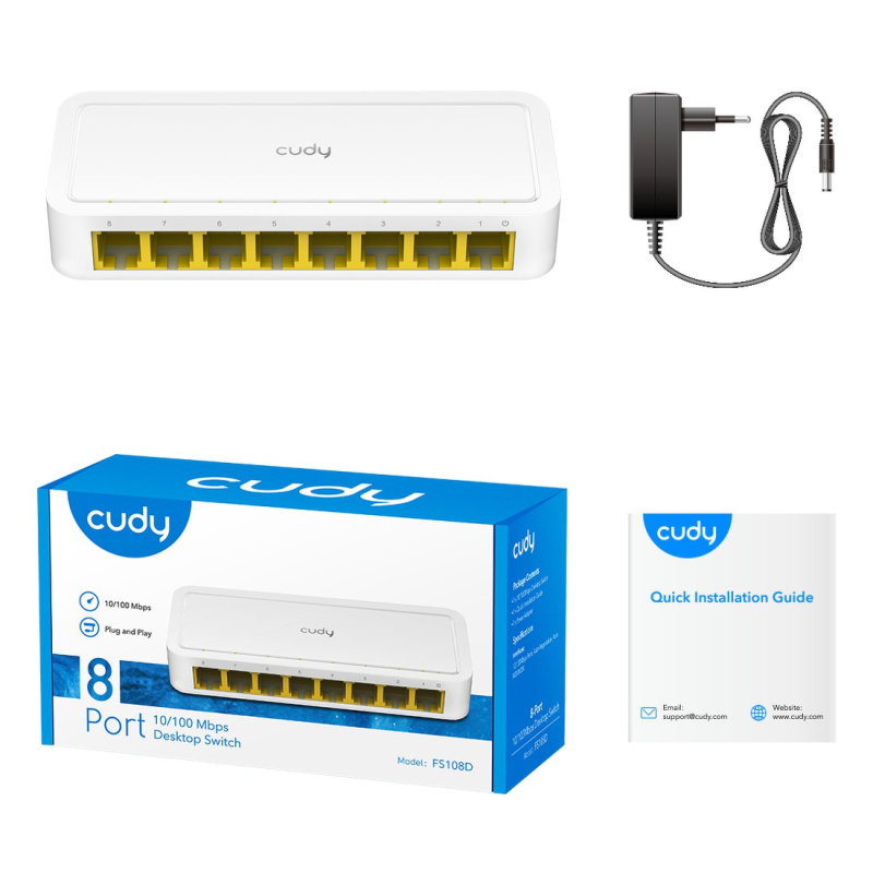 CUDY FS108D | przełącznik sieciowy, 8-portowy | PartsPC.pl
