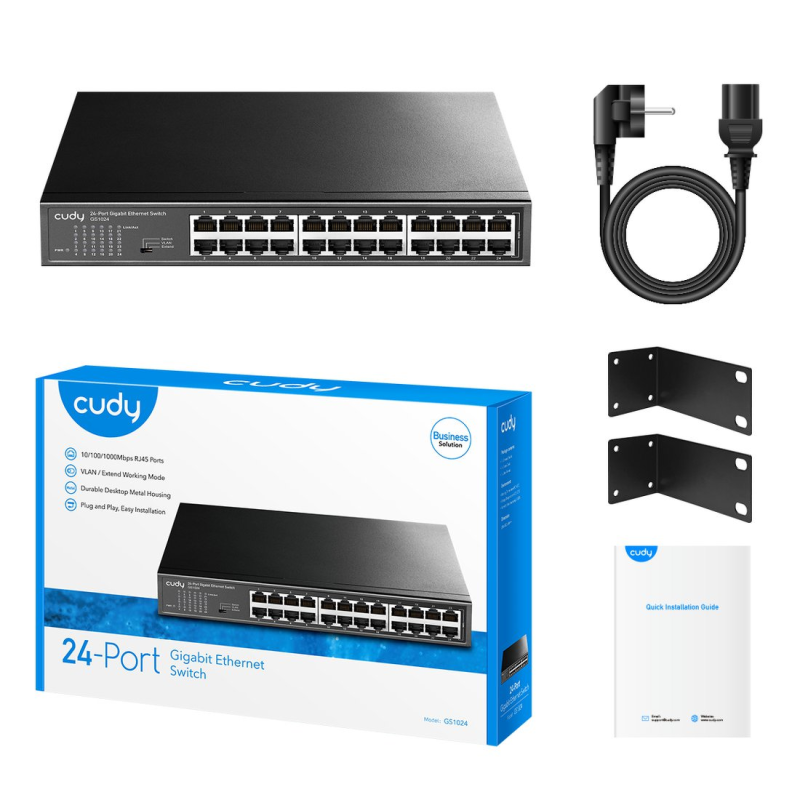 CUDY GS1024 | przełącznik sieciowy, 24-portowy, Gigabit... | PartsPC.pl