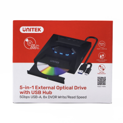 Unitek Nagrywarka zewnętrzna DVD/CD, Hub USB 5Gbps... | PartsPC.pl