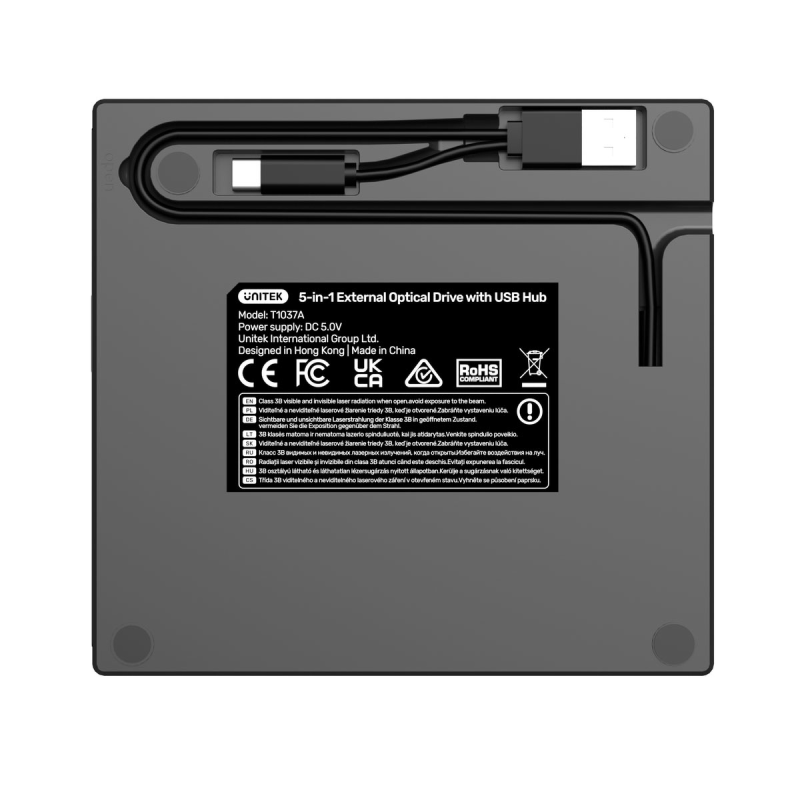 Unitek Nagrywarka zewnętrzna DVD/CD, Hub USB 5Gbps... | PartsPC.pl