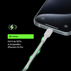 Belkin Kabel USB C na USB C 60W oplot, biały 0,15m | PartsPC.pl