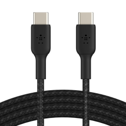 Belkin Kabel USB C na USB C 60W oplot, czarny 2m | PartsPC.pl