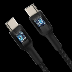 Belkin Kabel USB C na USB C 60W oplot, czarny 2m | PartsPC.pl