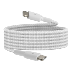 Belkin Kabel USB C na USB C 60W oplot, biały 2m | PartsPC.pl