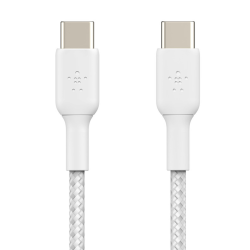 Belkin Kabel USB C na USB C 60W oplot, biały 2m | PartsPC.pl