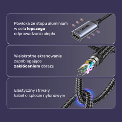 Unitek Przejściówka z DisplayPort 1.4 na HDMI 2.1, 8K60Hz | PartsPC.pl
