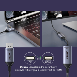 Unitek Przejściówka z DisplayPort 1.4 na HDMI 2.1, 8K60Hz | PartsPC.pl
