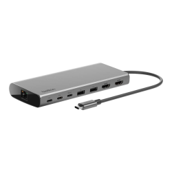 Belkin Hub USB-C 8w1, 10 Gbps, 2 x HDMI 4K szary | PartsPC.pl