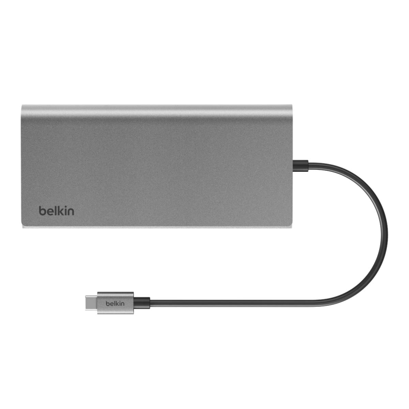 Belkin Hub USB-C 8w1, 10 Gbps, 2 x HDMI 4K szary | PartsPC.pl