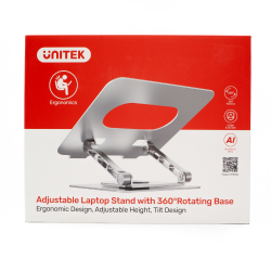 Unitek Podstawka pod laptopa regulowana 360°, 10''- 16''