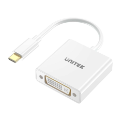 Unitek Adapter USB-C na DVI 1080P@60Hz, biały, 15cm | PartsPC.pl
