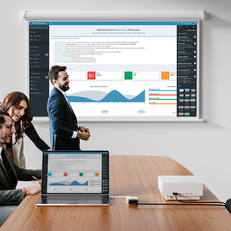 Unitek Adapter USB-C na DVI 1080P@60Hz, biały, 15cm | PartsPC.pl