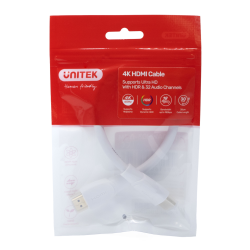 Unitek Kabel HDMI 2.0 4K biały 0,3m | PartsPC.pl