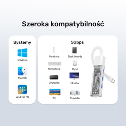 Unitek hub dwukierunkowy USB C/USB A 5Gbps, 4x USB A... | PartsPC.pl