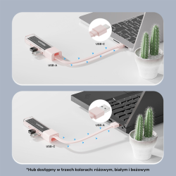 Unitek hub dwukierunkowy USB C/USB A 5Gbps, 4x USB A... | PartsPC.pl