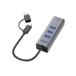 Unitek Hub USB C 4w1 Ethernet 3 x USB A 5 Gbps z... | PartsPC.pl