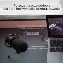 Unitek Hub USB C 4w1 Ethernet 3 x USB A 5 Gbps z... | PartsPC.pl