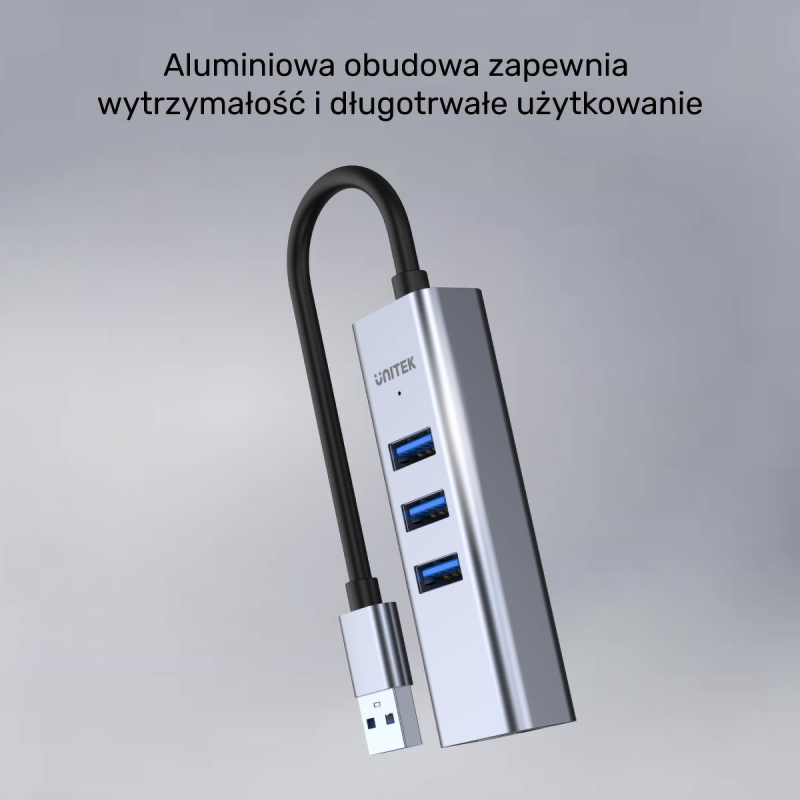 Unitek Hub USB C 4w1 Ethernet 3 x USB A 5 Gbps z... | PartsPC.pl